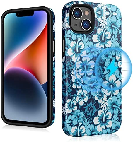 MYBAT PRO Magnetic Case for iPhone 14 Pro Case 6.1 inch, Compatible with MagSafe, Slim Fuse Series Hard PC + Soft TPU Dual - Layered Military Grade Drop Shockproof Protective Cover, Blue - MyBat Pro