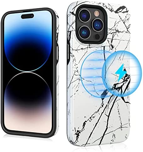 MYBAT PRO Magnetic Case for iPhone 14 Pro Case 6.1 inch, Compatible with MagSafe, Slim Fuse Series Hard PC + Soft TPU Dual - Layered Military Grade Drop Shockproof Protective Cover, Blue - MyBat Pro