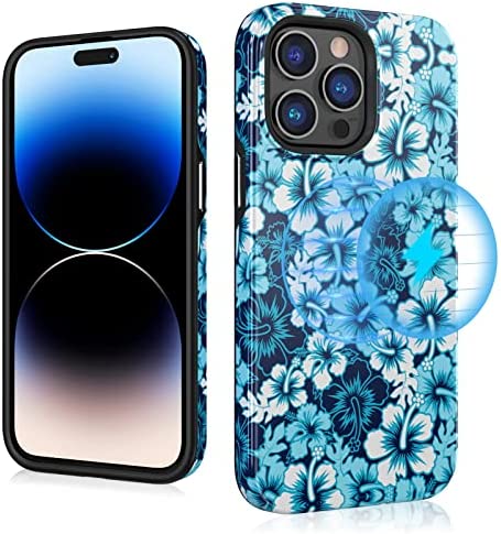 MYBAT PRO Magnetic Case for iPhone 14 Pro Case 6.1 inch, Compatible with MagSafe, Slim Fuse Series Hard PC + Soft TPU Dual - Layered Military Grade Drop Shockproof Protective Cover, Blue - MyBat Pro