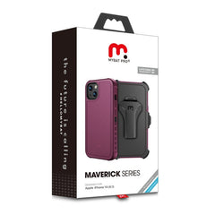 MyBat Pro Maverick Series Case w/ Holster and Tempered Glass for Apple iPhone 14 (6.1) / 13 (6.1) - Black - MyBat Pro