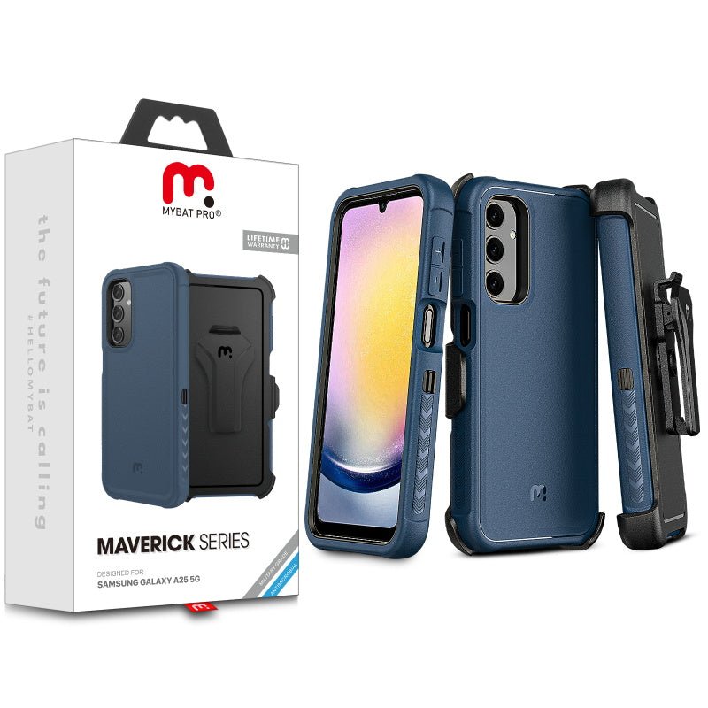 MyBat Pro Maverick Series Case w/ Holster for Samsung Galaxy A25 5G - Blue - MyBat Pro