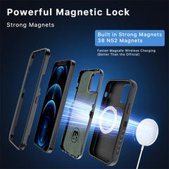 MyBat Pro Maverick Series MagSafe Case w/ Holster and Tempered Glass for Apple iPhone 12 / 12 Pro (6.1)