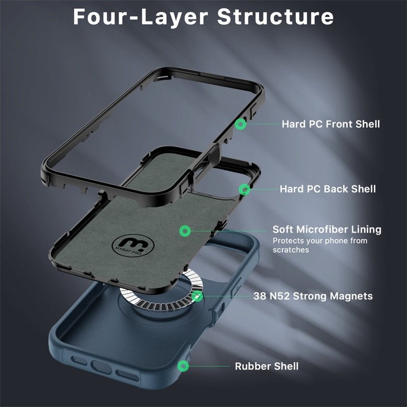 MyBat Pro Maverick Series Rogue Edition MagSafe Case for Apple iPhone 16 Pro Max - Gray - MyBat Pro