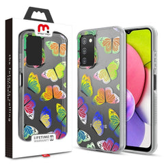 MyBat Pro Mood Series Case for Samsung Galaxy A03s - Neon Butterfies - MyBat Pro