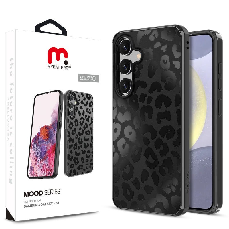 MyBat Pro Mood Series Case for Samsung Galaxy S24 - Black Leopard - MyBat Pro