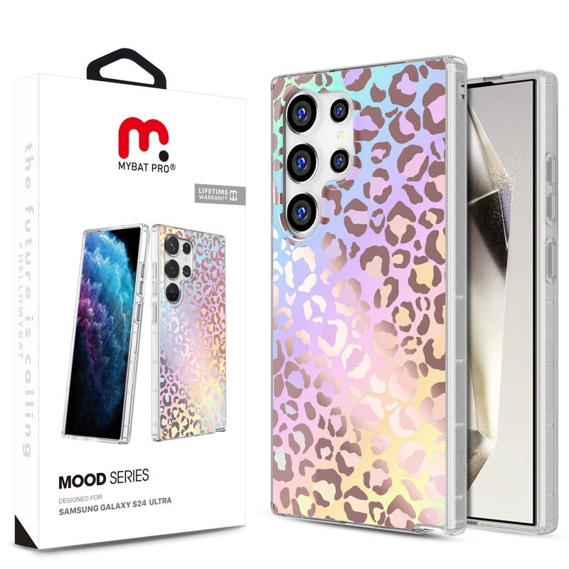 MyBat Pro Mood Series Case for Samsung Galaxy S24 Ultra - Holographic Leopard - MyBat Pro