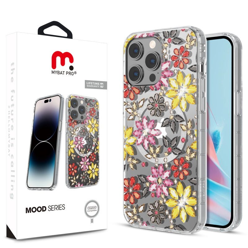 MyBat Pro Mood Series MagSafe Case (with Diamonds) for Apple iPhone 15 Pro (6.1) - Bedazzle - MyBat Pro