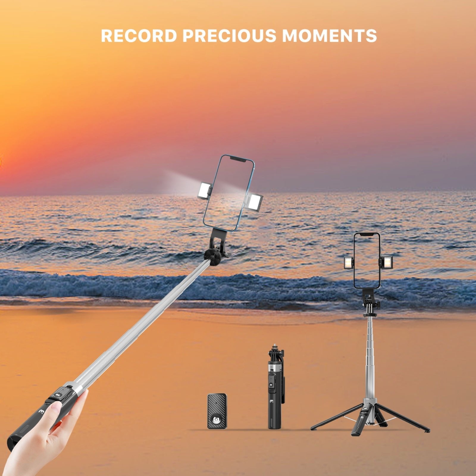 MyBat Pro Picture Perfect+ Selfie Stick & Tripod with Fill Light - MyBat Pro