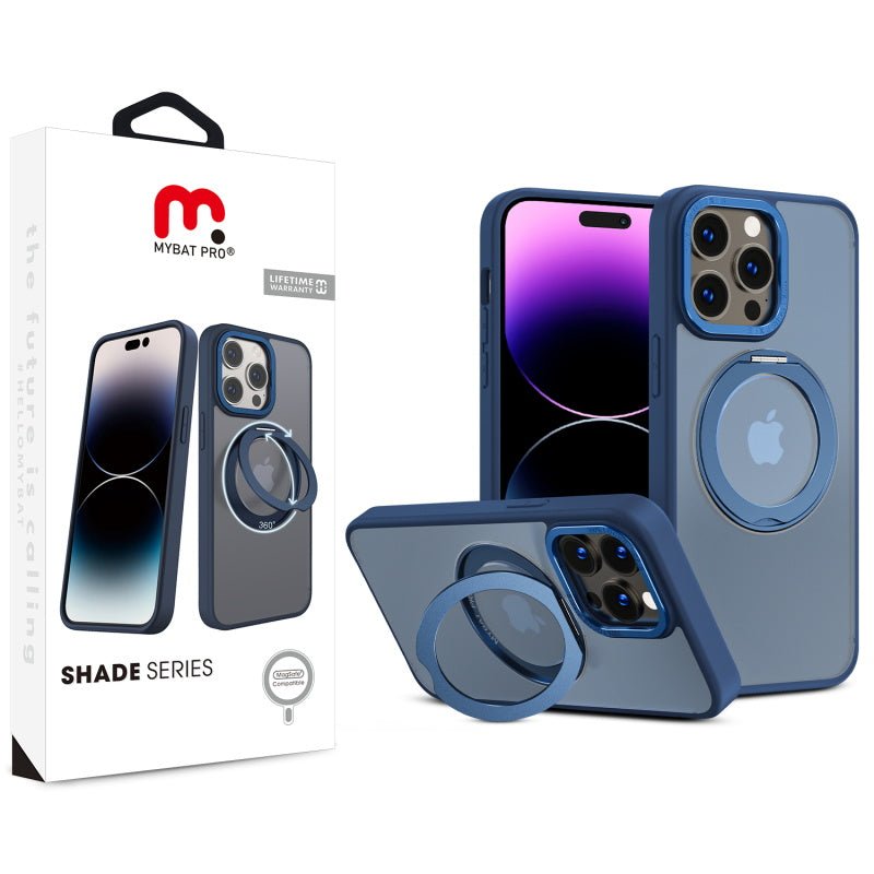 MyBat Pro Shade Series Case w/ MagSafe 360° Ring Stand for Apple iPhone 14 Pro Max (6.7) - Blue - MyBat Pro