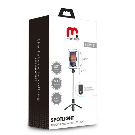 MyBat Pro SpotLight Tripod Stand with 8" LED Light - MyBat Pro