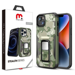 MyBat Pro Stealth Series (with Stand) for Apple iPhone 14 Plus (6.7) - Black Camo / Black - MyBat Pro