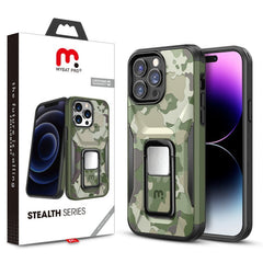 MyBat Pro Stealth Series (with Stand) for Apple iPhone 14 Pro (6.1) - Army Green Camo / Black - MyBat Pro