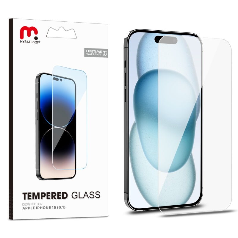 MyBat Pro Tempered Glass Screen Protector (2.5D) for Apple iPhone 15 (6.1) - MyBat Pro