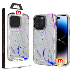 MyBat Pro TUFF Kleer Hybrid Case for Apple iPhone 14 Pro Max (6.7) - Black Marbling / Electroplating Gold - MyBat Pro