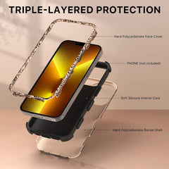 MyBat Pro TUFF Series Case for iPhone 13 Pro Case, 6.1 inch, Stylish Cute Triple Layer Heavy Duty Military Grade Drop Protective Shockproof Slip Proof Case for Women, Leaf Clover - MyBat Pro