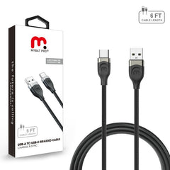 MyBat Pro USB - A to USB - C Braided Cable (L=6 FT) - MyBat Pro