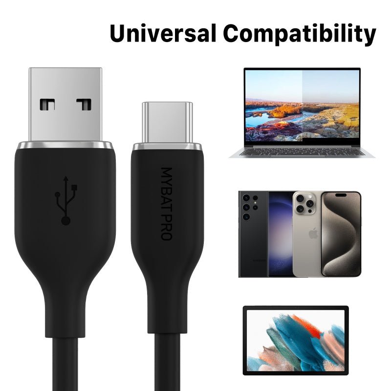 MyBat Pro USB - A to USB - C Liquid Silicone Cable (L=3 FT) - MyBat Pro