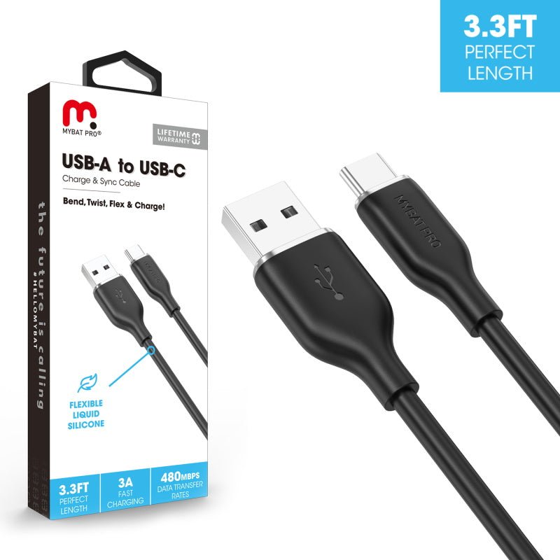 MyBat Pro USB - A to USB - C Liquid Silicone Cable (L=3 FT) - MyBat Pro