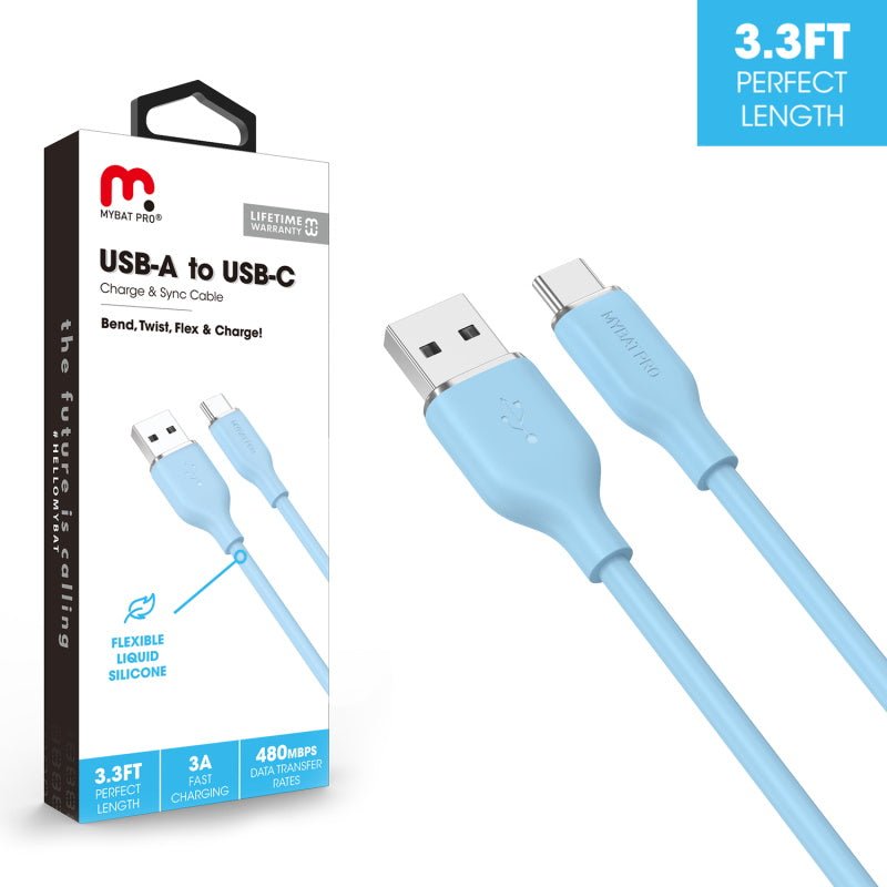 MyBat Pro USB - A to USB - C Liquid Silicone Cable (L=3 FT) - MyBat Pro