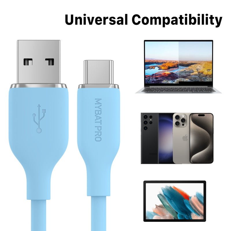 MyBat Pro USB - A to USB - C Liquid Silicone Cable (L=3 FT) - MyBat Pro