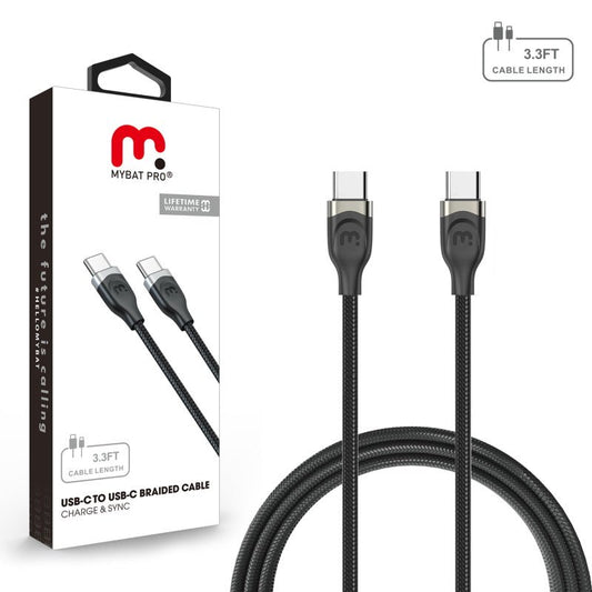 MyBat Pro USB - C to USB - C Braided Cable (L=3 FT) - MyBat Pro