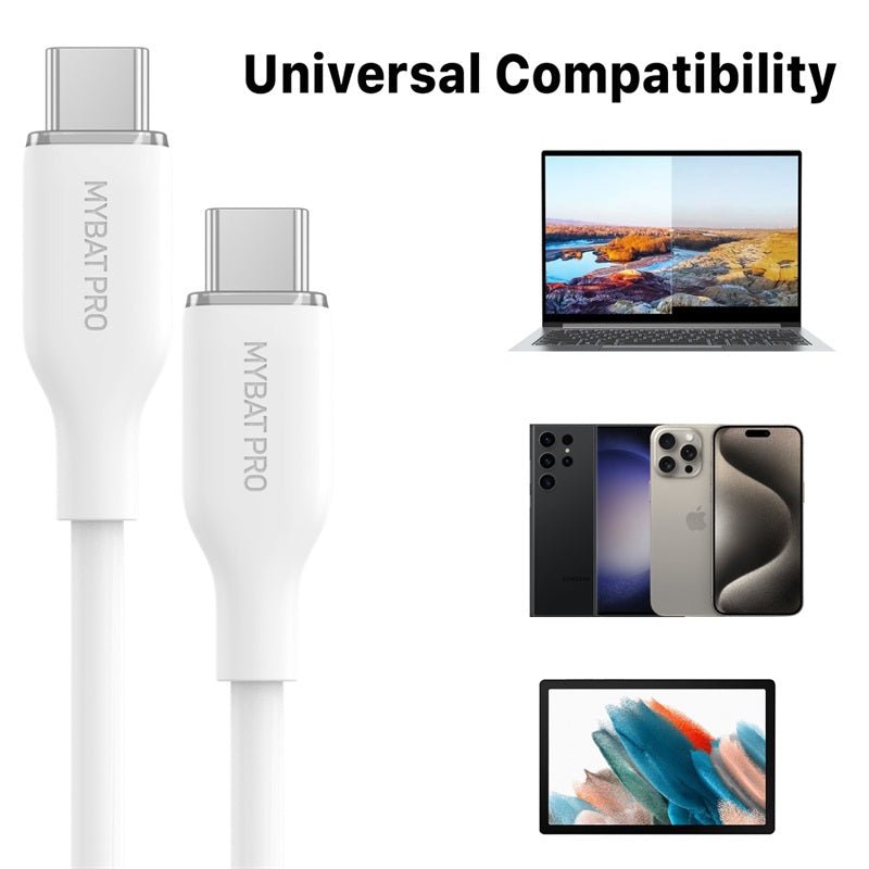 MyBat Pro USB - C to USB - C Liquid Silicone Cable (L=6 FT) - MyBat Pro