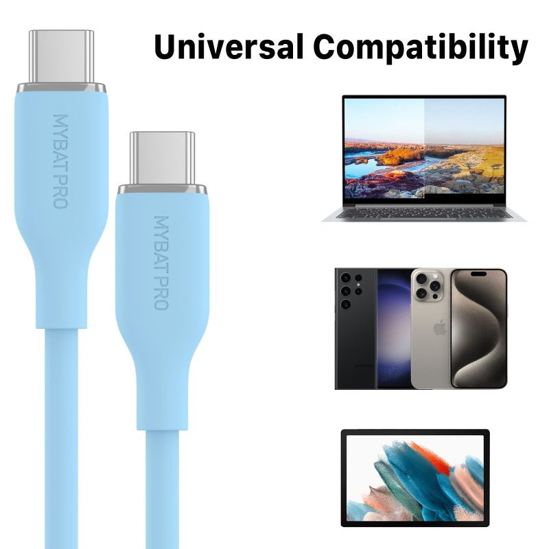 MyBat Pro USB - C to USB - C Liquid Silicone Cable (L=6 FT) - MyBat Pro