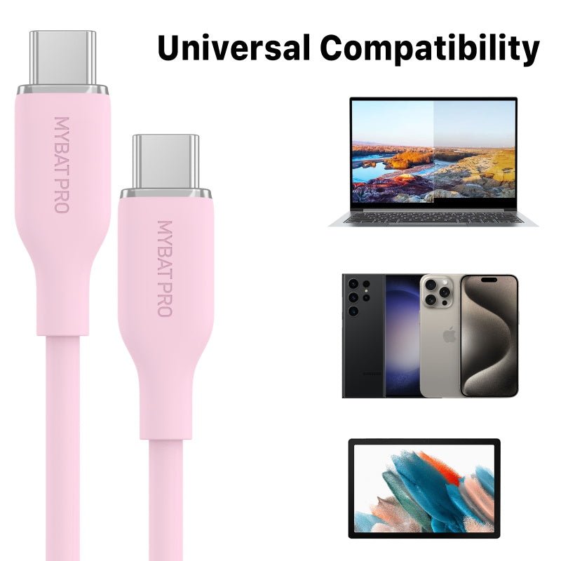 MyBat Pro USB - C to USB - C Liquid Silicone Cable (L=6 FT) - MyBat Pro