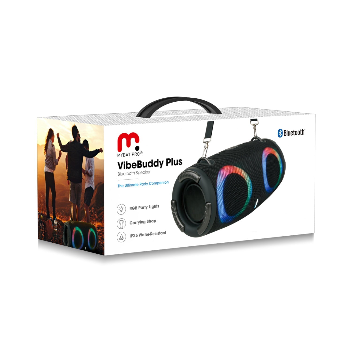 MyBat Pro Vibebuddy Plus Bluetooth Speaker - Black - MyBat Pro