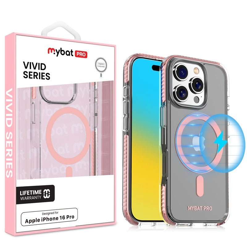 MyBat Pro Vivid Series w/ MagSafe Case for Apple iPhone 16 Pro - Pink - MyBat Pro