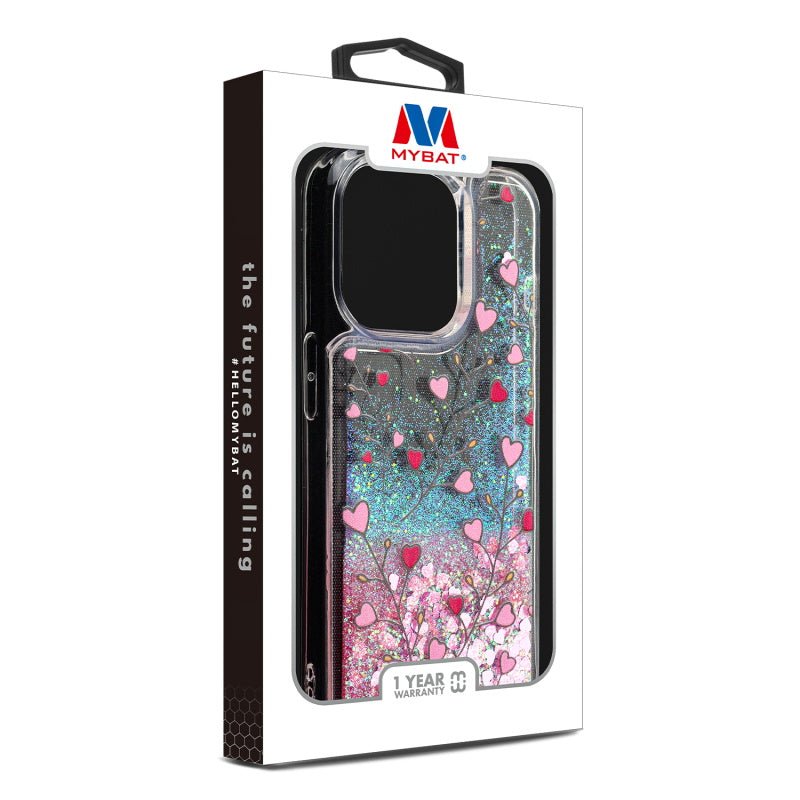 MyBat Quicksand Glitter Hybrid Protector Cover for Apple iPhone 14 Pro Max (6.7) - Cherry - MyBat Pro