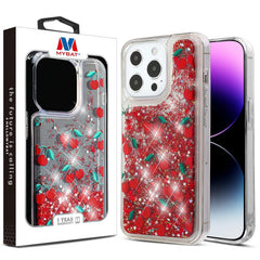 MyBat Quicksand Glitter Hybrid Protector Cover for Apple iPhone 14 Pro Max (6.7) - Cherry - MyBat Pro