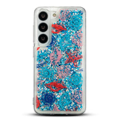 MyBat Quicksand Glitter Hybrid Protector Cover for Samsung Galaxy S23 Plus - Seashells - MyBat Pro