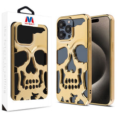 MyBat Skullcap Protector Cover for Apple iPhone 15 Pro Max (6.7) - Gold Plating - MyBat Pro