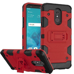 MyBat Storm Tank Hybrid Protector Cover [Military - Grade Certified] for Lg Stylo 4 / Stylo 4 Plus - Red / Black