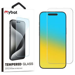 MyBat Tempered Glass Screen Protector (2.5D) for Apple iPhone 16 Pro Max - Clear - MyBat Pro