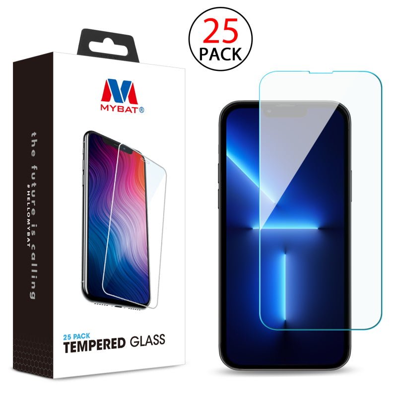 MyBat Tempered Glass Screen Protector (2.5D)(25 - pack) for Apple iPhone 13 Pro Max (6.7)/iPhone 14 Pro Max (6.7) / 14 Plus (6.7) - Clear - MyBat Pro