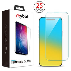 MyBat Tempered Glass Screen Protector (2.5D)(25 - pack) for Apple iPhone 16 Pro Max - Clear - MyBat Pro