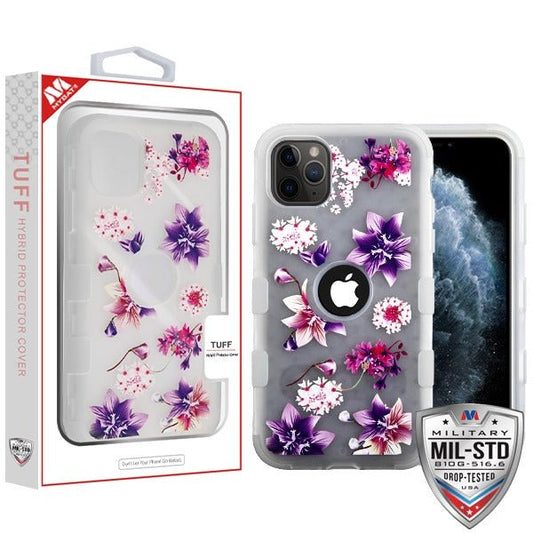 MyBat TUFF Series Case for Apple iPhone 11 Pro - Semi Transparent White Frosted Purple Stargazers / Transparent White - MyBat Pro