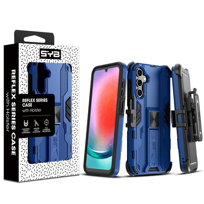 SYB Reflex Series Case with Holster for Samsung Galaxy A15 5G - Reflex Blue - MyBat Pro