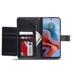 SYB Wallet Folio Case for Motorola Moto G 5G (2024) - Black / Black - MyBat Pro