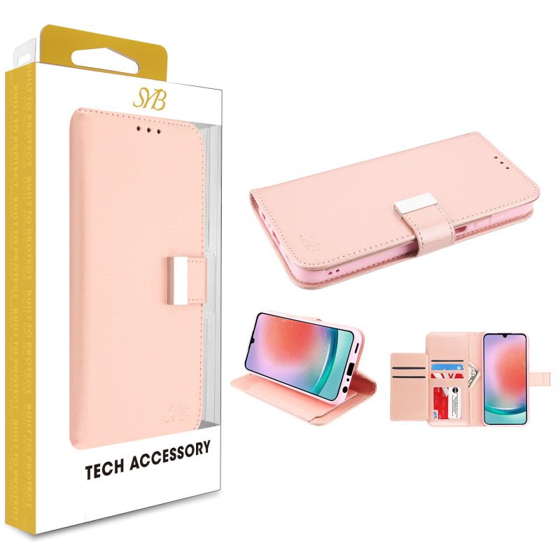 SYB Wallet Folio Case for Samsung Galaxy A15 5G - Rose Gold - MyBat Pro