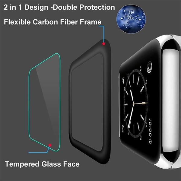 Full Coverage Tempered Glass Watch Screen Protector - MyBat Pro