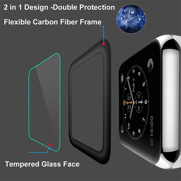 Full Coverage Tempered Glass Watch Screen Protector - MyBat Pro