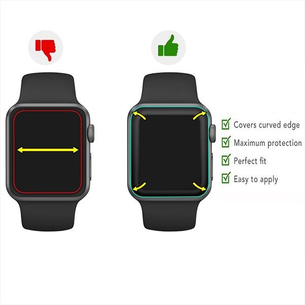 Full Coverage Tempered Glass Watch Screen Protector - MyBat Pro