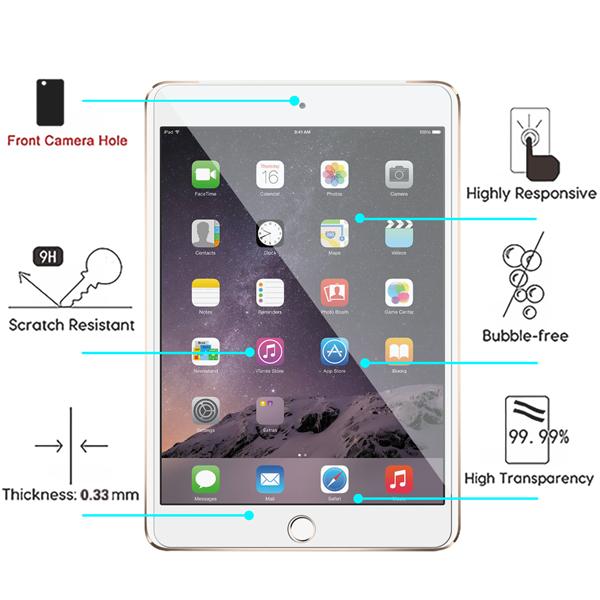 Full Coverage Tempered Glass Tablet Screen Protector - MyBat Pro