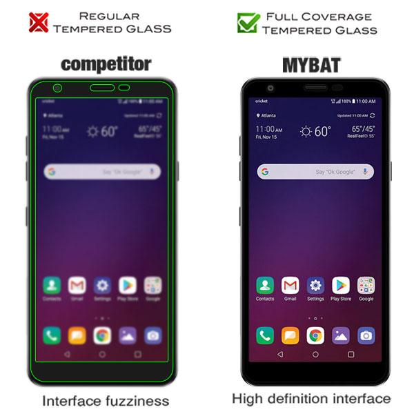 Full Coverage Tempered Glass Screen Protector - MyBat Pro