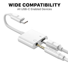 2 - in - 1 USB - C Audio Jack Adapter - MyBat Pro