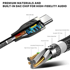 USB - C to 3.5mm Male Audio Connector - MyBat Pro