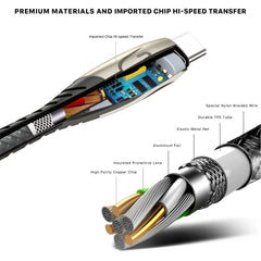 USB - C to USB - C Zinc Alloy Quick Charging Braided Cable - MyBat Pro